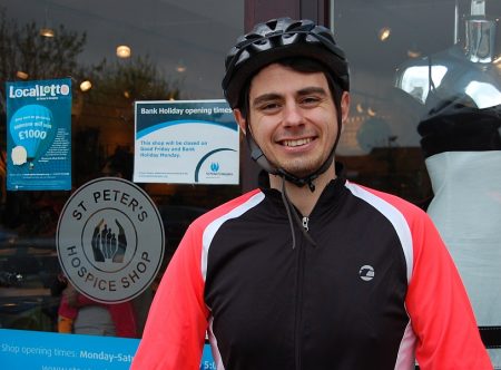Mike Trevelyan - charity cyclist from Bristol.