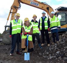 Turf-cutting ceremony at the New Road site in Stoke Gifford.