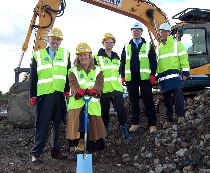Turf-cutting ceremony at the New Road site in Stoke Gifford.