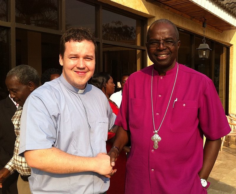 St Michael's minister Jimmy Rocks with the archbishop.