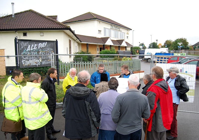 Councillors inspect site of a proposed Co-operative store in Stoke Gifford.