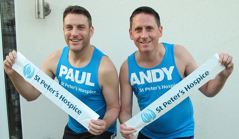 Marathon runners Paul Adams (left) and Andrew Turner.