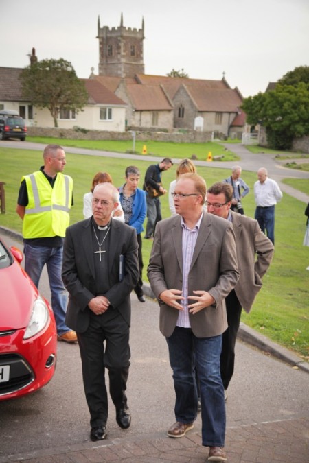 Simon Jones (right), team rector at St Michael's Church, with Justin Welby, Archbishop of Canterbury. [Credit: Rob Wicks]