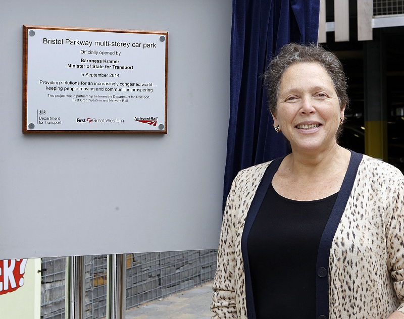 Baroness Kramer officially opens the new multi-storey car park at Bristol Parkway Station.