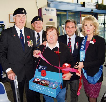 Launch of the 2014 Poppy Appeal at Parkway Station, Stoke Gifford, Bristol.