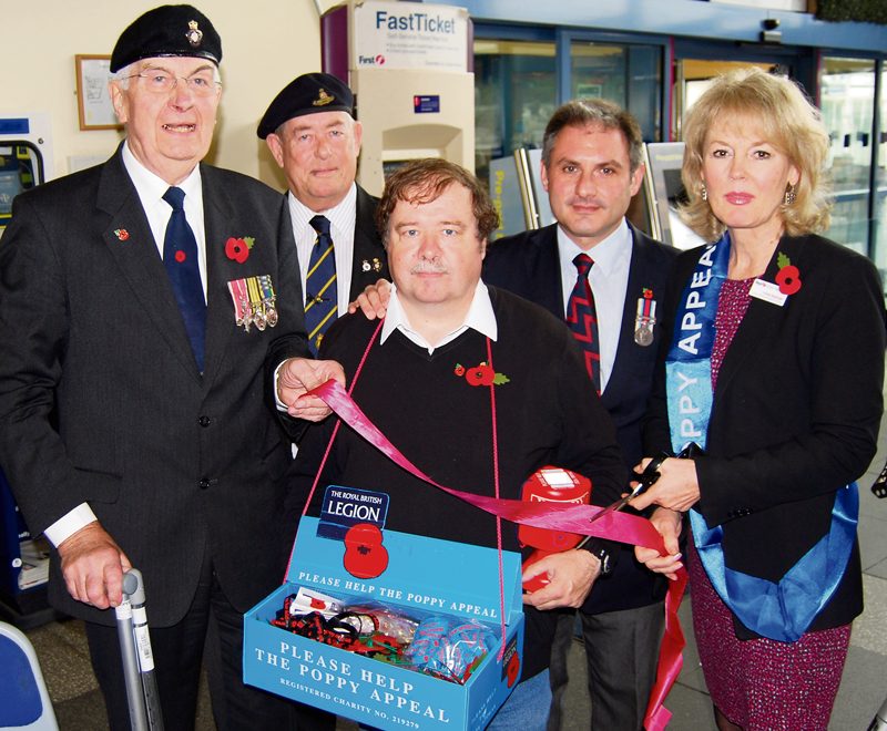 Launch of the 2014 Poppy Appeal at Parkway Station, Stoke Gifford, Bristol.