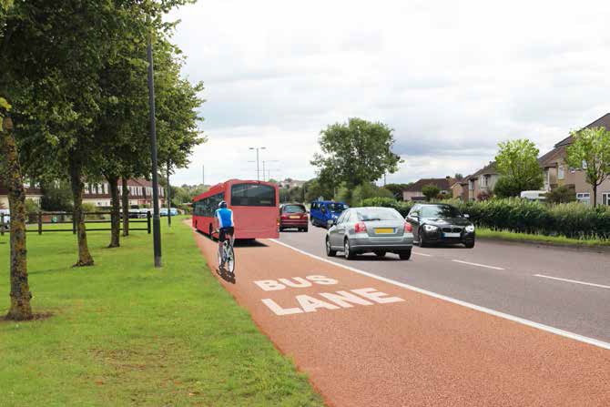 Indicative artist’s impression of proposals on Gipsy Patch Lane (looking east).