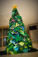 Christmas tree created by the St Mike's Yarn Bombers (SMYB) of Stoke Gifford, Bristol.
