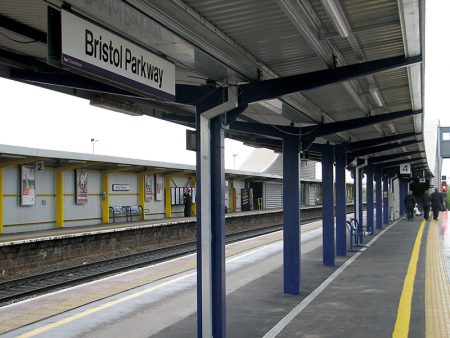 Platforms at Bristol Parkway Station.