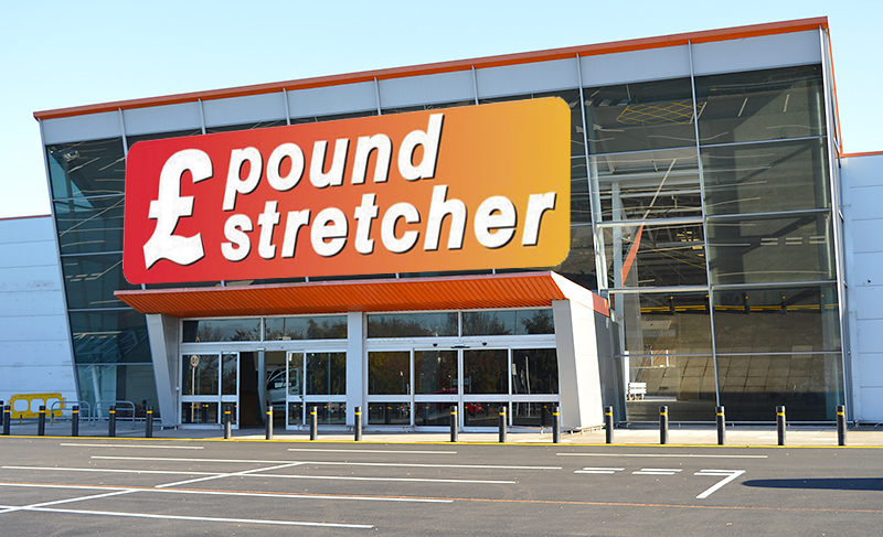 Mock up of Poundstretcher signage on Unit 2B.