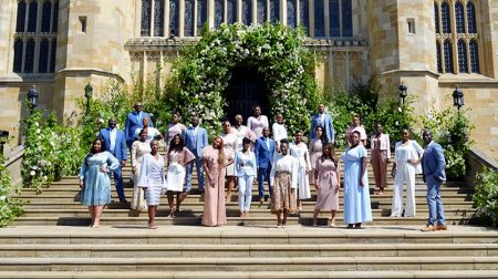 Photo of The Kingdom Choir outside St George's Chapel, Windsor.