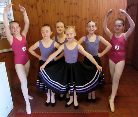 Students of Stoke Gifford School of Dance at an exam session.