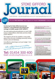 Stoke Gifford Journal magazine launch leaflet (page 2).