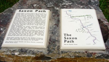 Living Landscapes plaques about the Saxon Path.