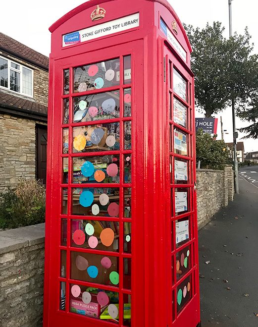 Photo of the Toy Library decorated with a Children in Need theme.