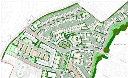 Land at Harry Stoke planning layout (February 2019, extract)