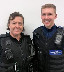 Photo of PC Julie Rudyard and PCSO Archie Flook.