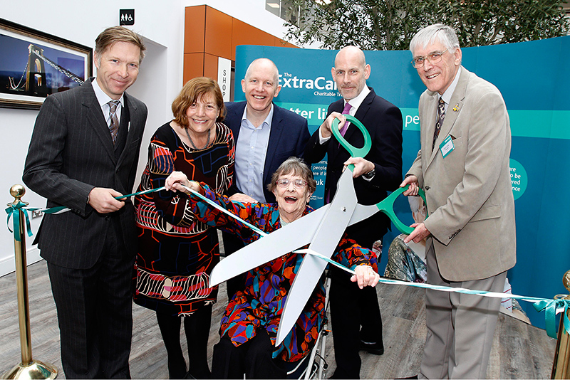 Photo of the ribbon-cutting ceremony at the official opening.