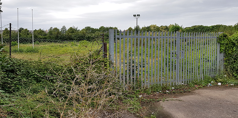 Photo the proposed development site at Fox Den Road.