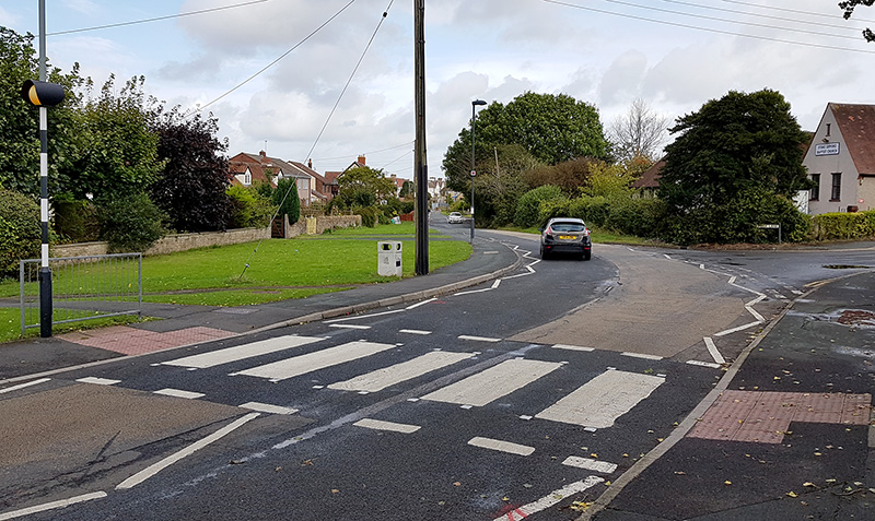Photo showing a zebra crossing on North Road (near the Trust Hall).
