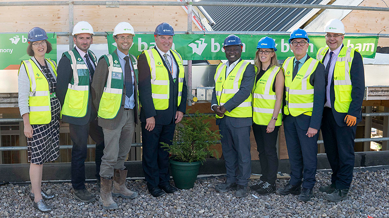 Photo of guests at the UWE engineering building topping-out ceremony.