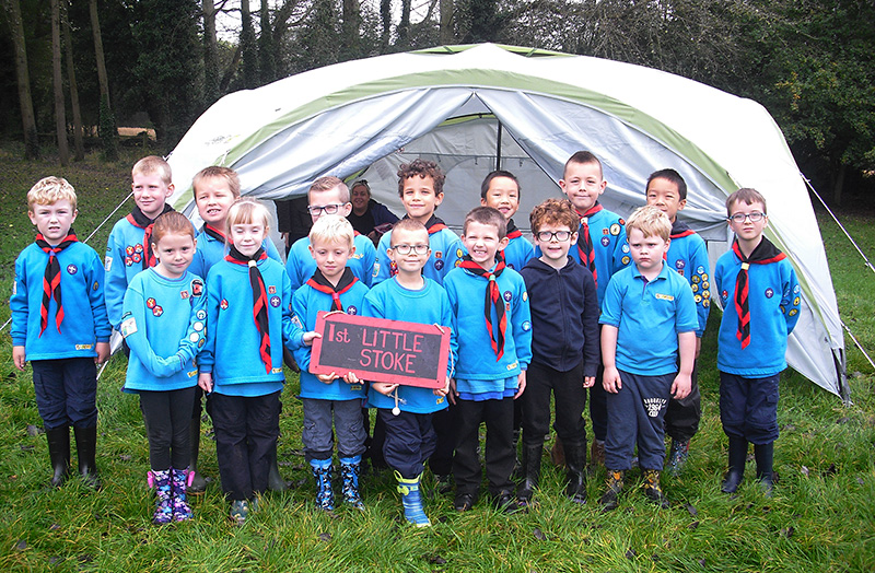 Photo of the Beavers on camp at Woodhouse Park.