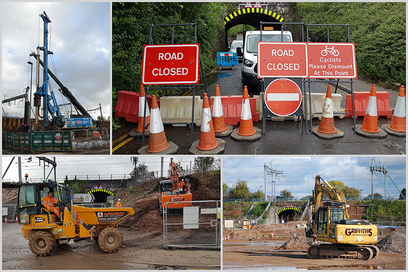 Gipsy Patch Lane Railway Bridge work collage.