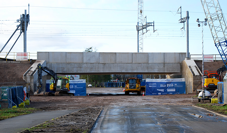 Photo of the new bridge Sunday 22nd November 2020.on 