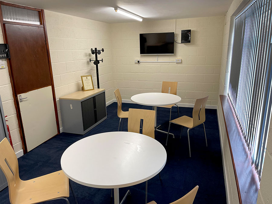 Photo of the meeting room after refurbishment.