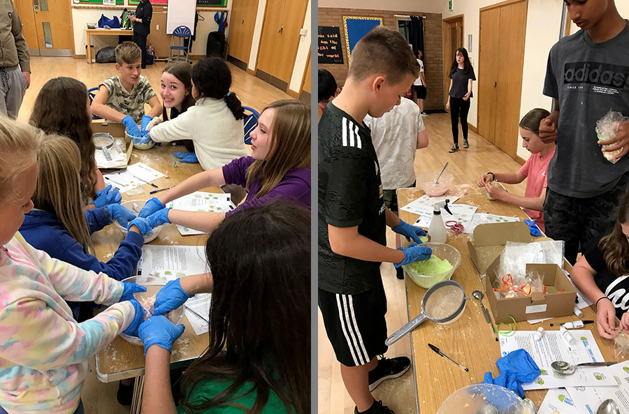 Photo of a group of young people crafting.